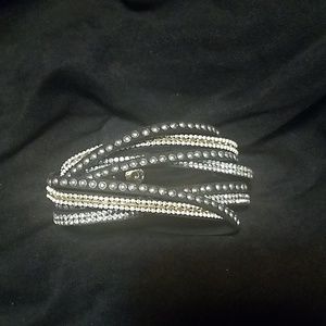 Black and silver bracelet